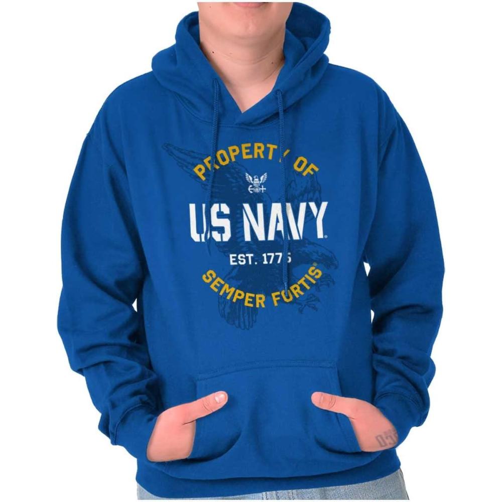 imageBrisco Brands Property US Navy 1775 Semper Fortis Hoodie Sweatshirt Women MenRoyal