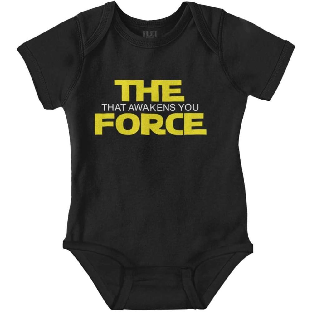 imageBrisco Brands Space Awakens You Dark Galaxy Baby Romper Boys or GirlsBlack