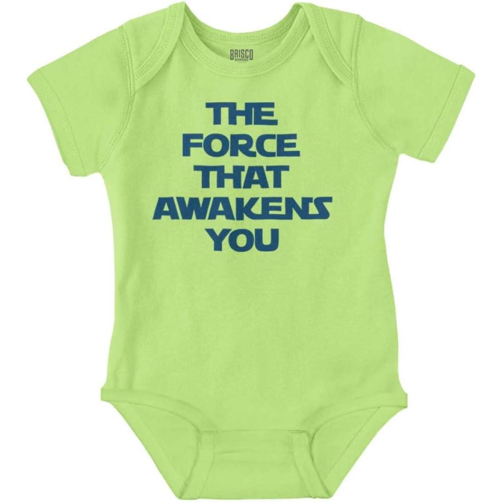 imageBrisco Brands The That Awakens You Dark Galaxy Baby Romper Boys or GirlsKey Lime