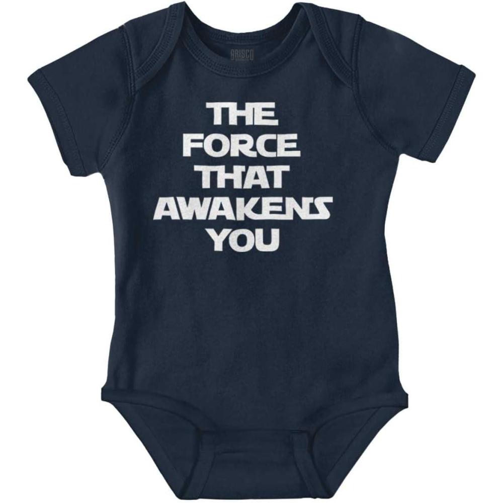 imageBrisco Brands The That Awakens You Dark Galaxy Baby Romper Boys or GirlsNavy