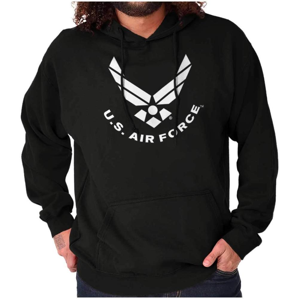 imageBrisco Brands US Air Force Official USAF Symbol Hoodie Sweatshirt Women MenBlack