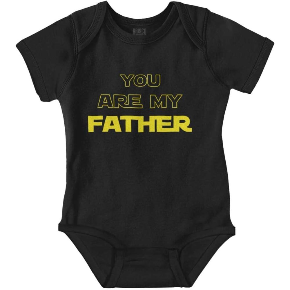imageBrisco Brands You Are My Father Dark Galaxy Nerd Baby Romper Boys or GirlsBlack