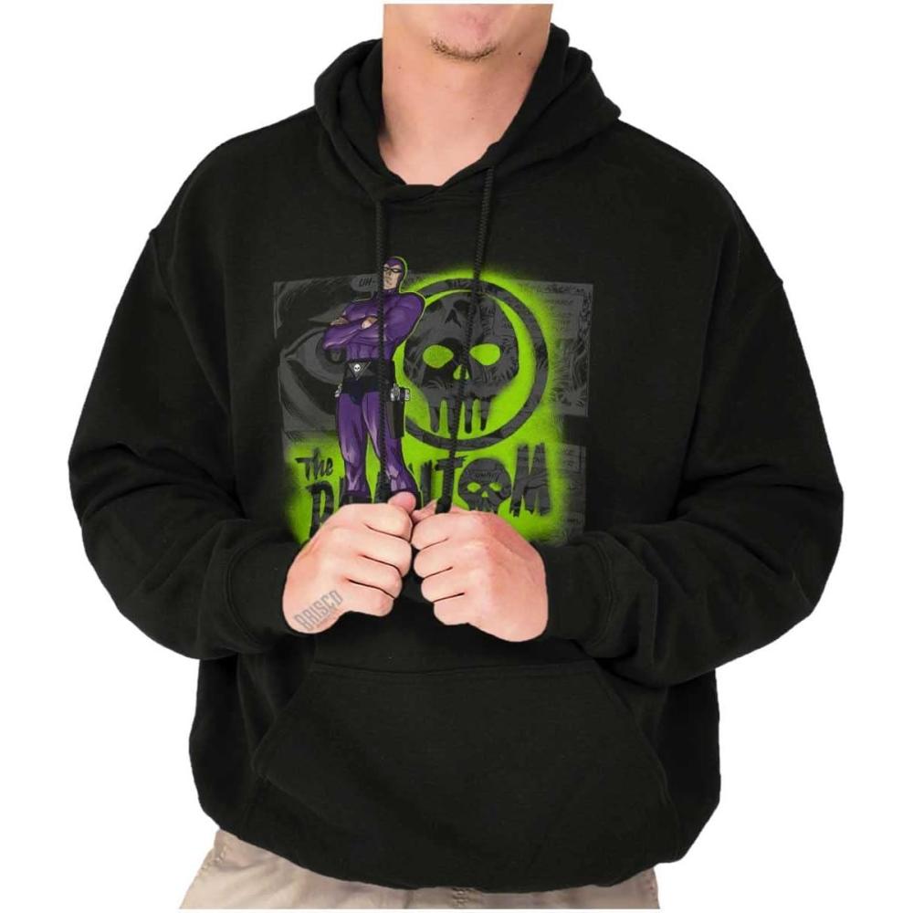imageBrisco Brands the Phantom Skull Cave Comic Book Hoodie Sweatshirt Women MenBlack