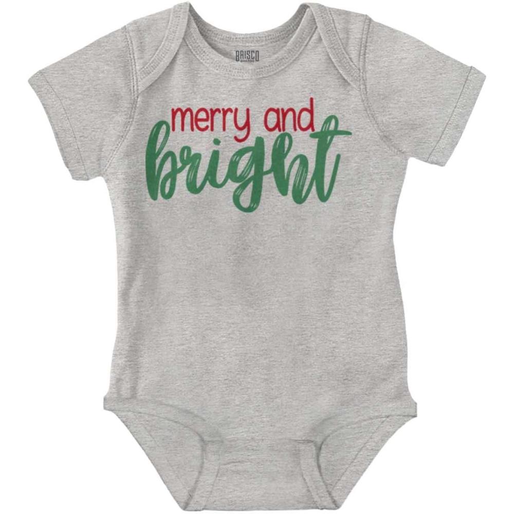 imageChristmas Merry and Bright Baby Bodysuit Jumper GirlsHeather