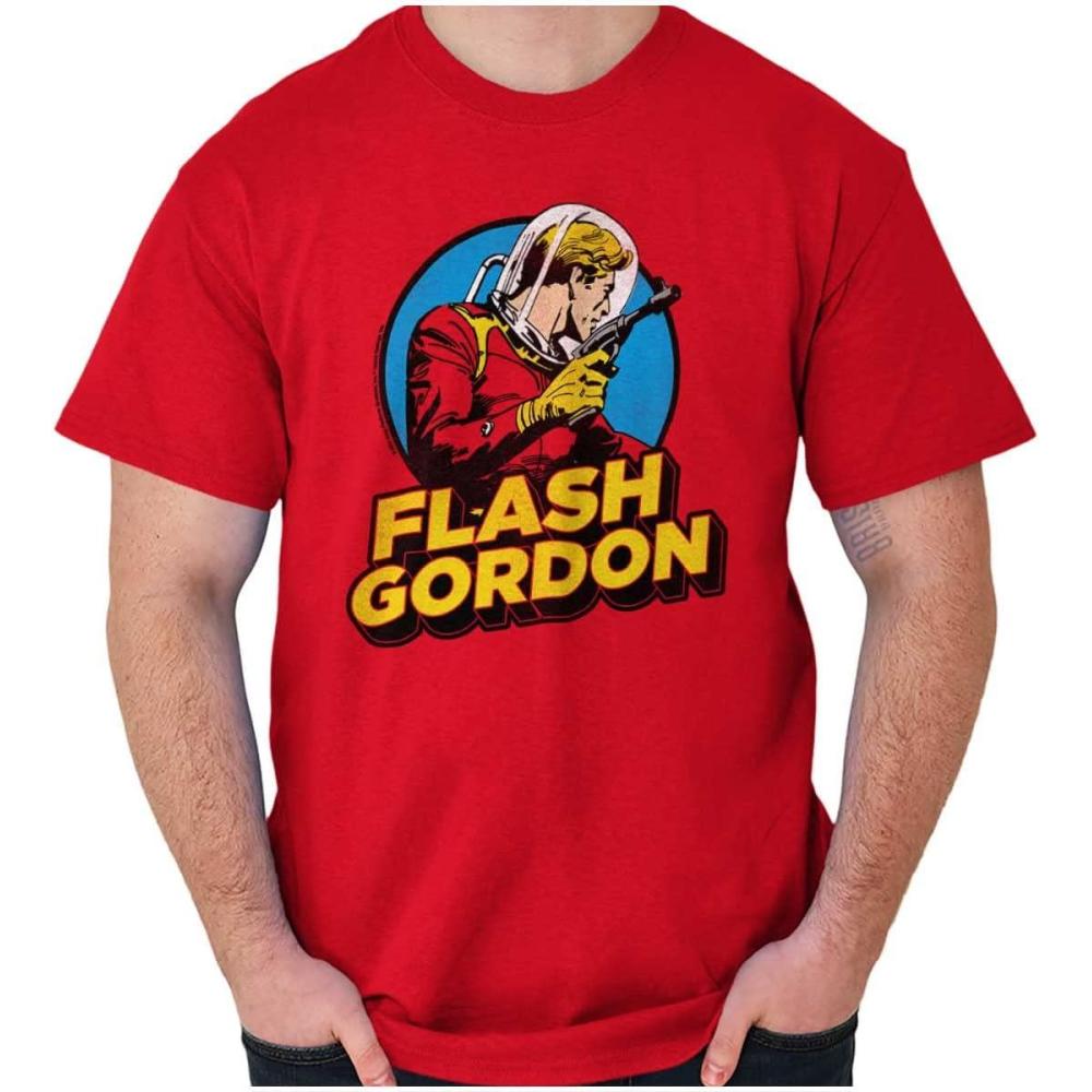 imageFlash Gordon Vintage Space Comic Hero Graphic T Shirt Men or WomenRed