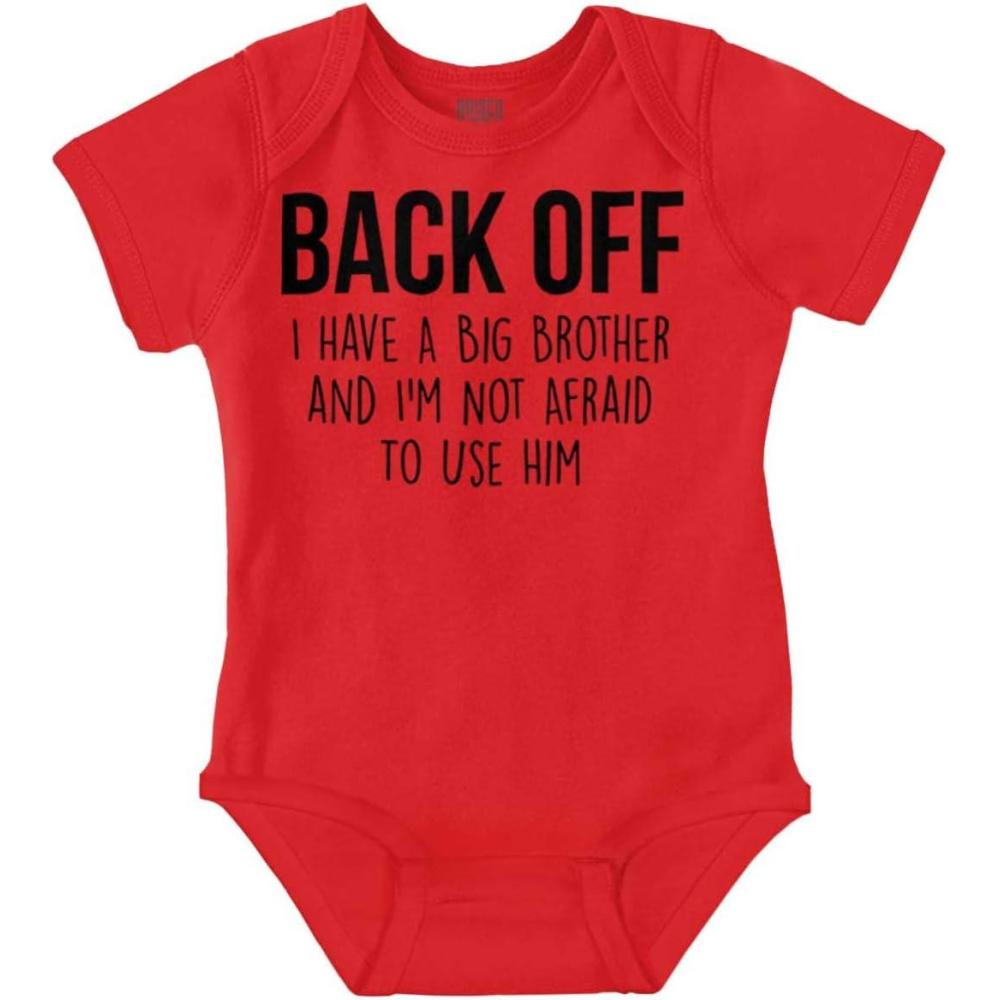 imageLittle Brother Big Bro Cute Adorable Baby Romper Boys or GirlsRed