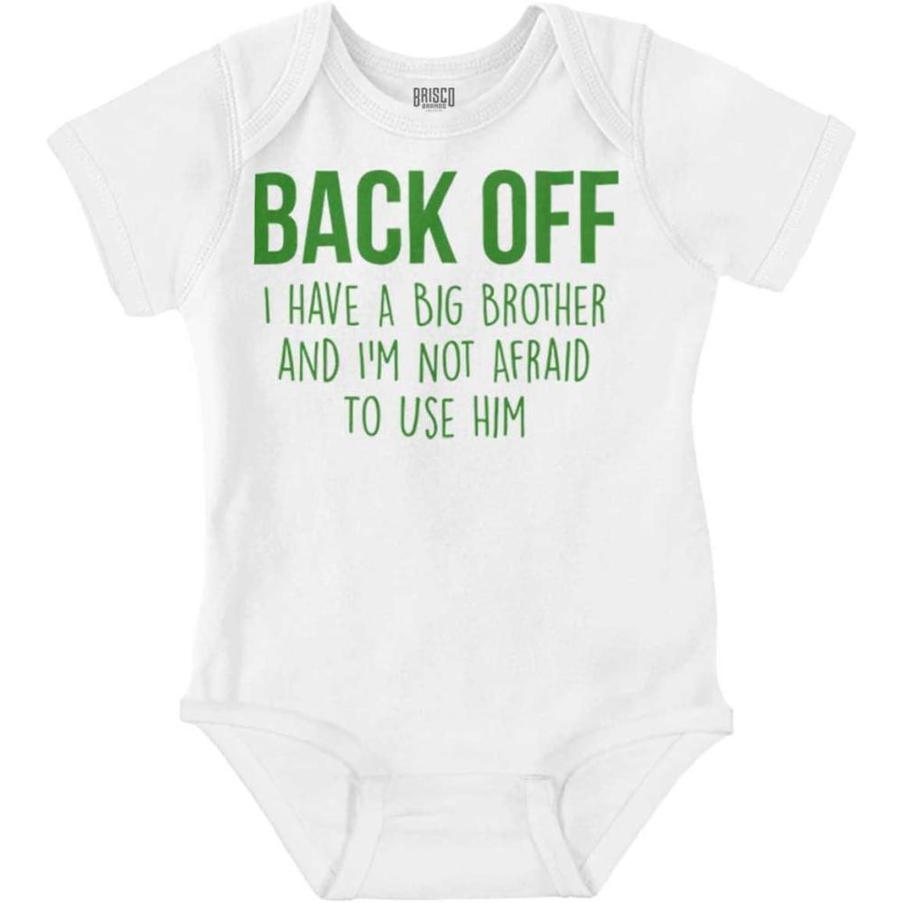 imageLittle Brother Big Bro Cute Adorable Baby Romper Boys or GirlsWhite