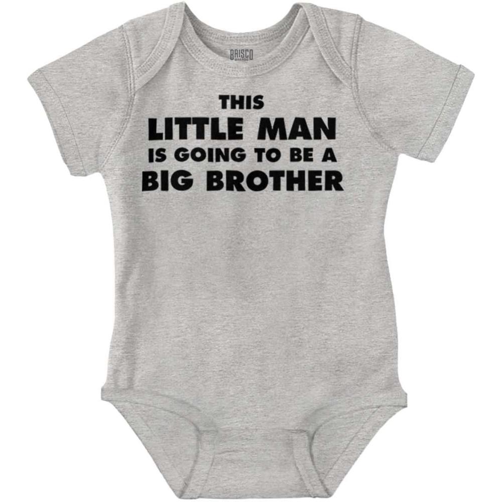imageLittle Man Going to Be a Big Brother Baby Bodysuit Jumper BoysHeather
