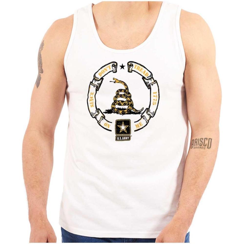 imageUS Army Gadsden Flag PT Military Tank Top T Shirts Men WomenWhite