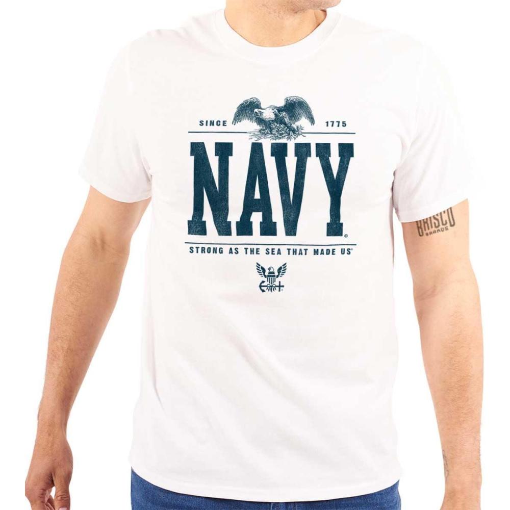 imageUS Navy Strong As Sea That Made Us Graphic T Shirt Men or WomenWhite
