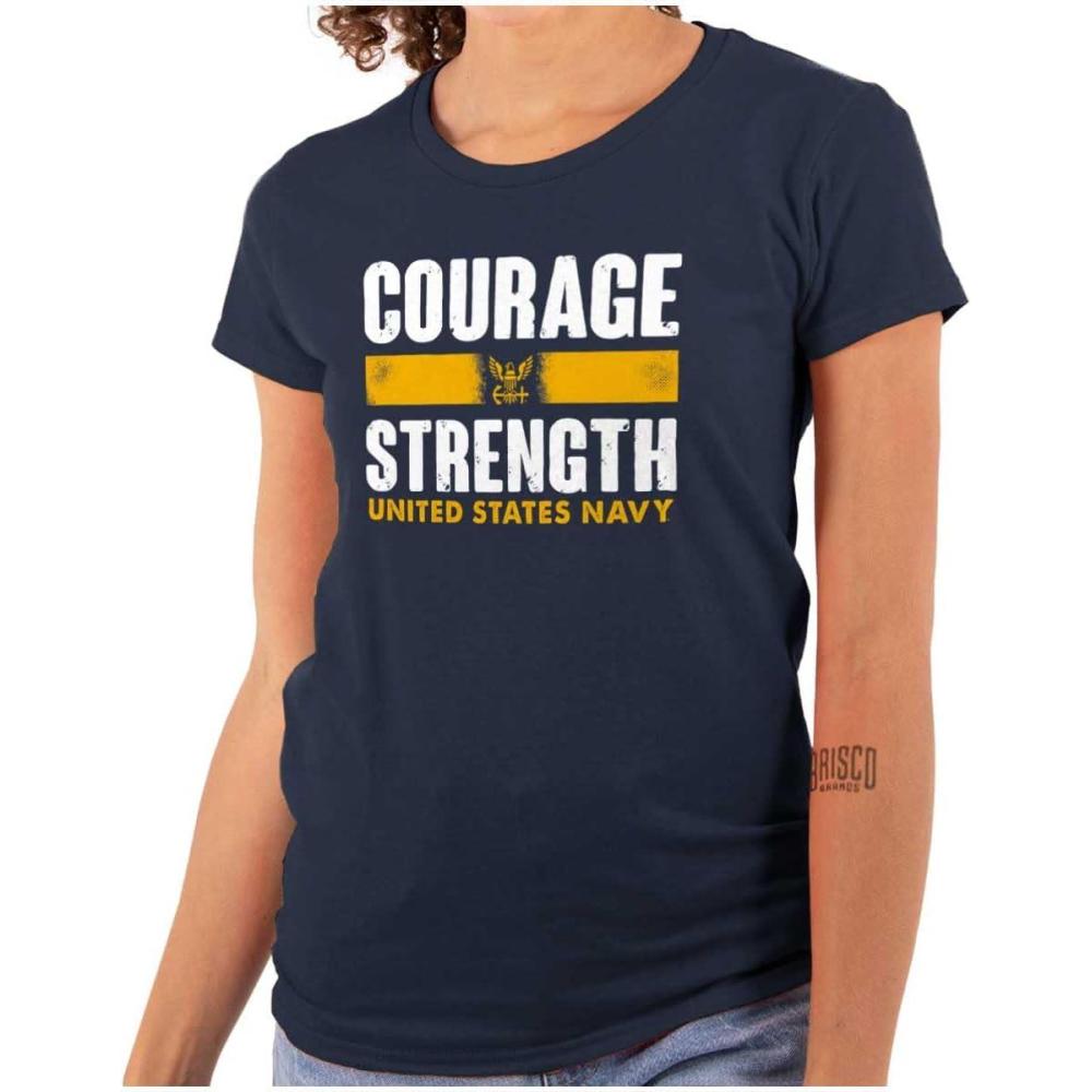 imageUnited States Navy Courage Strength Womens Slim Fit Graphic TeeNavy