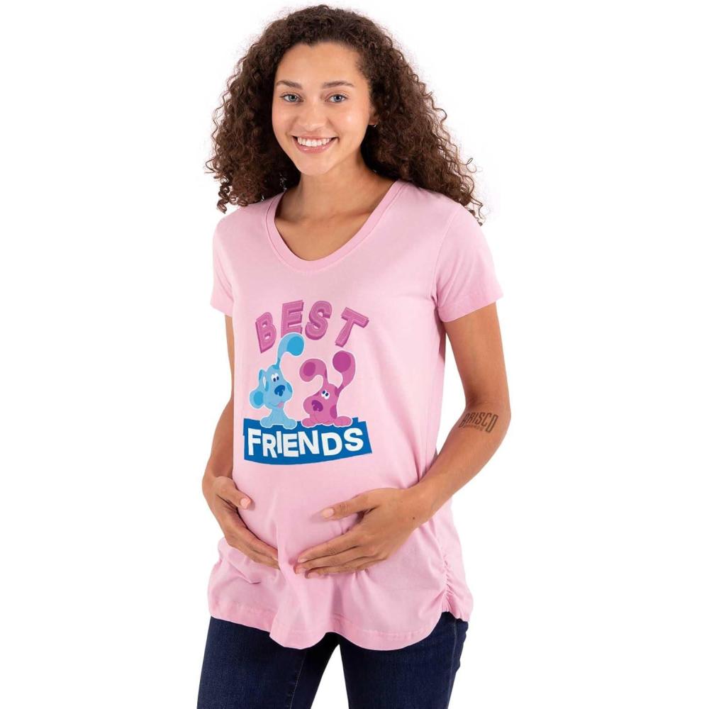 imageWomens Maternity Blues Clues Magenta Best Friends T Shirt TeePink