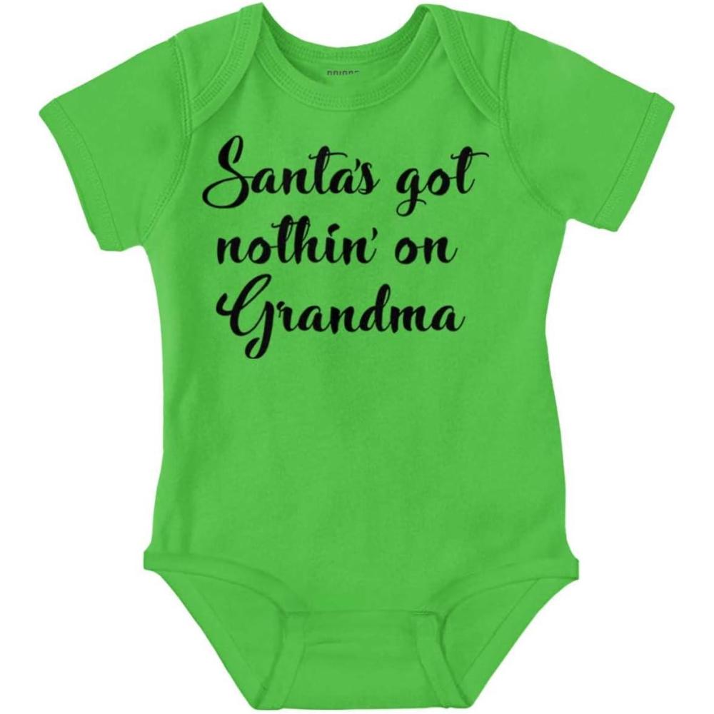 imageXmas Santas Got Nothin On Grandma Baby Romper Boys or GirlsApple