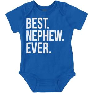 Brisco Brands Best Nephew Ever Family Aunt Uncle Baby Bodysuit Jumper Boys(Royal)