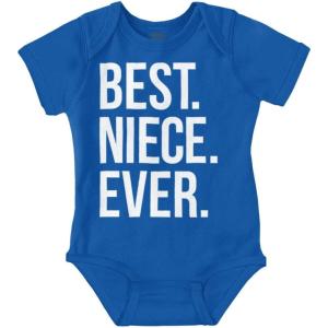 Brisco Brands Best Niece Ever Cute Family Relative Baby Bodysuit Jumper Girls(Royal)