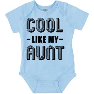 Brisco Brands Cool Aunts Funny Cute Nieces Nephews Baby Romper Boys or Girls(Light Blue)
