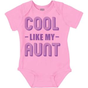 Brisco Brands Cool Aunts Funny Cute Nieces Nephews Baby Romper Boys or Girls(Pink)