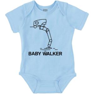 Brisco Brands Daddy Walker Dark Galaxy Father’s Day Baby Bodysuit Jumper Boys(Light Blue)