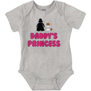 Brisco Brands Daddy’s Princess Dark Galaxy Baby Bodysuit Jumper Girls(Heather)