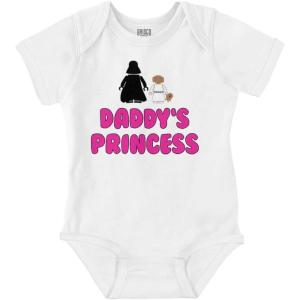 Brisco Brands Daddy’s Princess Dark Galaxy Baby Bodysuit Jumper Girls(White)