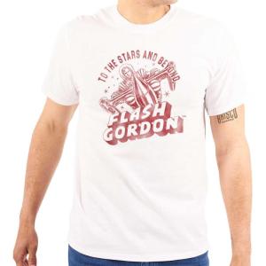 Brisco Brands Flash Gordon Spaceman Comics Retro Graphic T Shirt Men or Women(White)