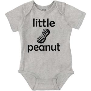 Brisco Brands Little Peanut Tiny Adorable Babies Baby Romper Boys or Girls(Heather)