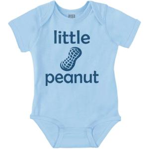 Brisco Brands Little Peanut Tiny Adorable Babies Baby Romper Boys or Girls(Light Blue)