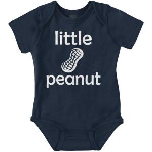 Brisco Brands Little Peanut Tiny Adorable Babies Baby Romper Boys or Girls(Navy)
