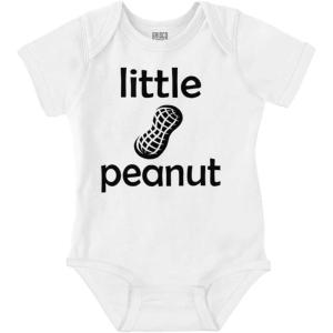 Brisco Brands Little Peanut Tiny Adorable Babies Baby Romper Boys or Girls(White)