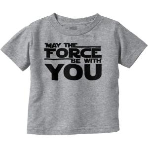Brisco Brands May The Universe Be with You Toddler Boy Girl T Shirt(Heather)
