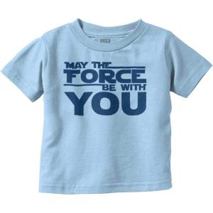 Brisco Brands May The Universe Be with You Toddler Boy Girl T Shirt(Light Blue)