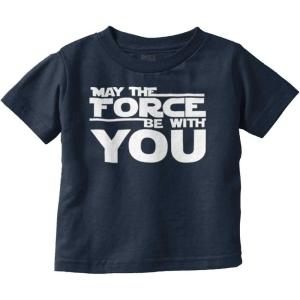 Brisco Brands May The Universe Be with You Toddler Boy Girl T Shirt(Navy)