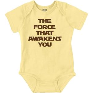 Brisco Brands The That Awakens You Dark Galaxy Baby Romper Boys or Girls(Banana)