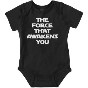 Brisco Brands The That Awakens You Dark Galaxy Baby Romper Boys or Girls(Black)