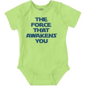 Brisco Brands The That Awakens You Dark Galaxy Baby Romper Boys or Girls(Key Lime)