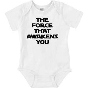 Brisco Brands The That Awakens You Dark Galaxy Baby Romper Boys or Girls(White)