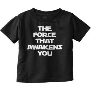 Brisco Brands The That Awakens You Dark Galaxy Toddler Boy Girl T Shirt(Black)