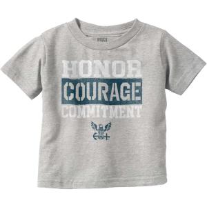 Brisco Brands US Navy Honor Courage Commitment Toddler Boy Girl T Shirt(Heather)