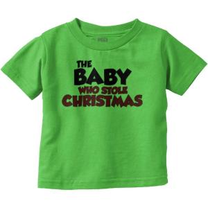 Brisco Brands Xmas Babies Who Stole Christmas Toddler Boy Girl T Shirt(Apple)