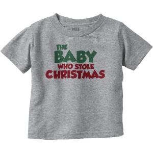 Brisco Brands Xmas Babies Who Stole Christmas Toddler Boy Girl T Shirt(Heather)