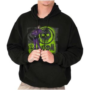 Brisco Brands the Phantom Skull Cave Comic Book Hoodie Sweatshirt Women Men(Black)
