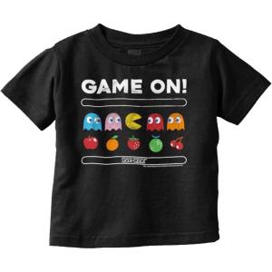 Official PAC-Man Baby and Toddler T Shirt | Retro 80s Gamer Graphic Tee for Kids(Black)
