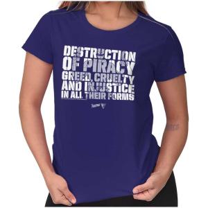 The Phantom Superhero Motto Womens Slim Fit Graphic Tee(Purple)