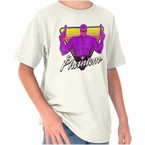 The Phantom Vintage Superhero Crewneck T Shirts Boy Girl(Natural)