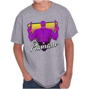 The Phantom Vintage Superhero Crewneck T Shirts Boy Girl(Sport Grey)