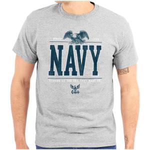 US Navy Strong As Sea That Made Us Graphic T Shirt Men or Women(Sport Grey)