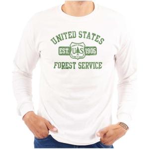 United States Forest Service Camping Long Sleeve Tshirt Men Women(White)