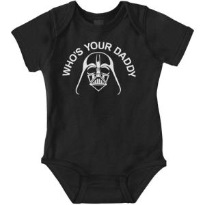 Who’s Your Daddy Dark Lord Space Baby Romper Boys or Girls(Black)