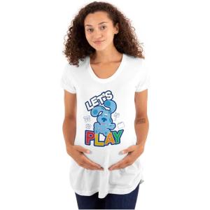Womens Maternity Blues Clues and Friends Lets Play T Shirt Tee