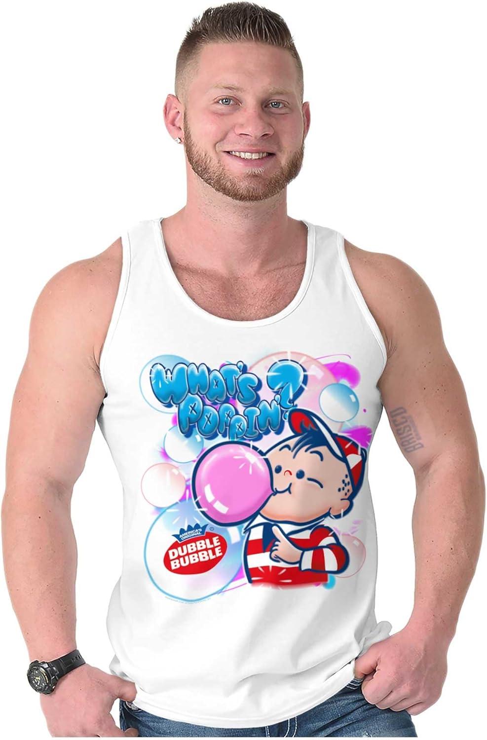 imageAirbrushed Dubble Bubble Whats Poppin Tank Top T Shirts Men WomenWhite